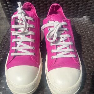 RICK OWENS Low Stylish Pink Women's Sneakers